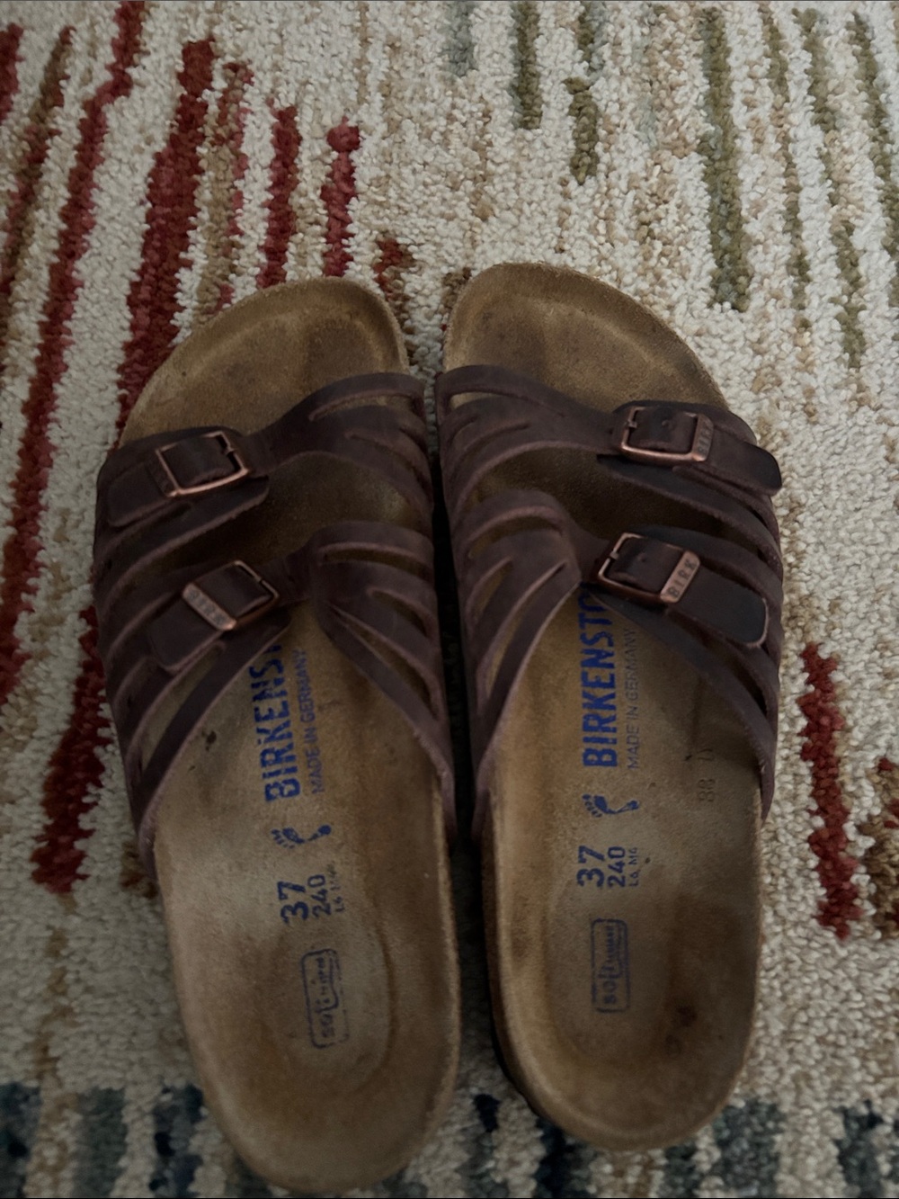 Birkenstock Brown Multi-Strap Buckle Sandals